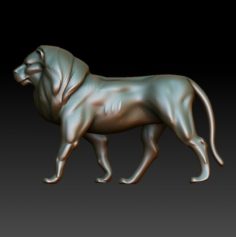 HD Scan Lion 23B Statue – Ready Print Free 3D Model