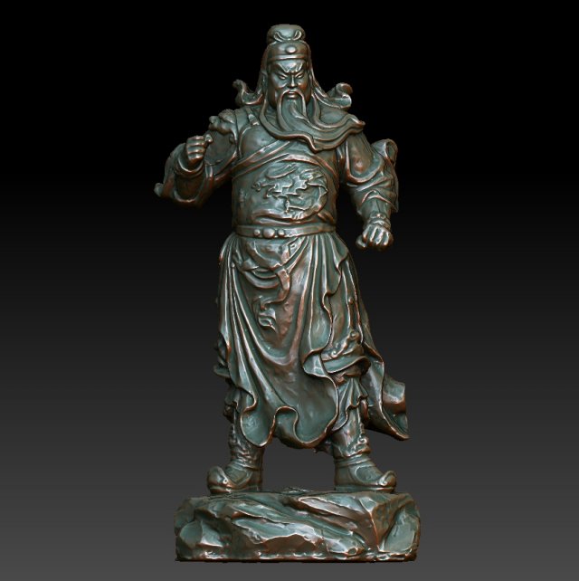 HD Scan Guan Gong 20 Statue – Ready Print 3D Model