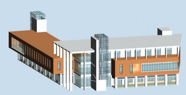 School building 017 3D Model