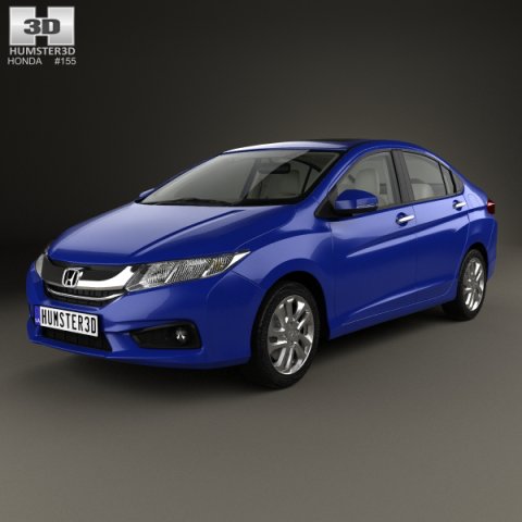 Honda City with HQ interior 2014 3D Model