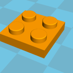 Plate 2×2 lego 3D Print Model