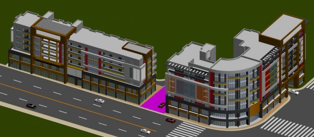 City planning fashionable Commercial Street office design – 01 3D Model