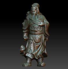 HD Scan Guan Gong 35 Statue – Ready Print 3D Model