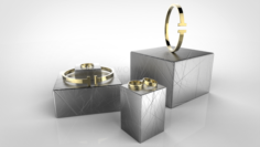 Bracelet – Rings – Tiffany Package 3D Model
