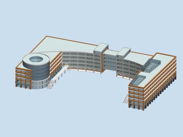 School building 010 3D Model