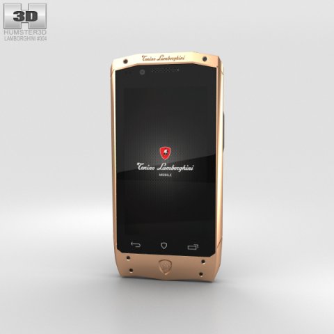 Tonino Lamborghini Antares Rose Gold Black Leather 3D Model