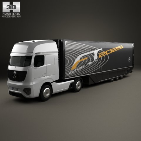 Mercedes-Benz Future Truck with Trailer 2025 3D Model