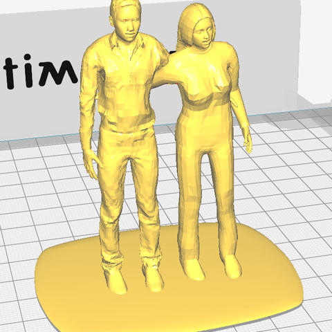 Two People In Statue 3D Print Model
