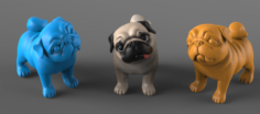 Question Pug 3D Model