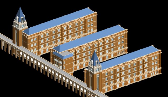 School building 013 3D Model