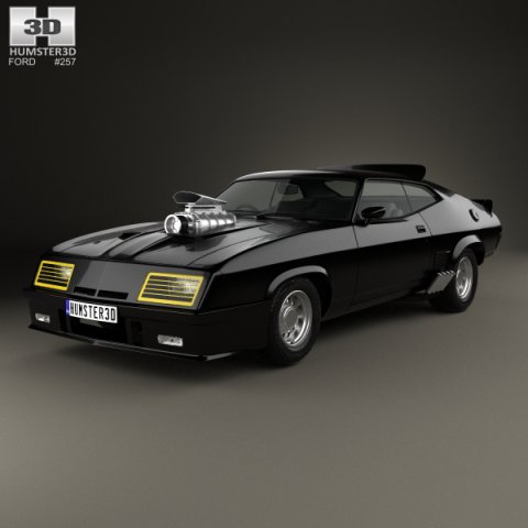 Ford Falcon GT Coupe Interceptor Mad Max 1979 3D Model