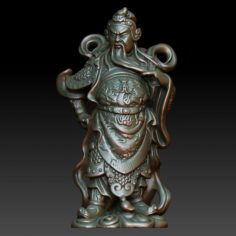 HD Scan Buddha Guan Gong 09 Statue – Ready Print 3D Model