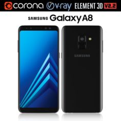 Samsung Galaxy A8 Black 3D Model