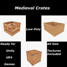 Medieval Crates Collection 3D Model