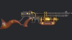 The gun in steampunk style 3D Model