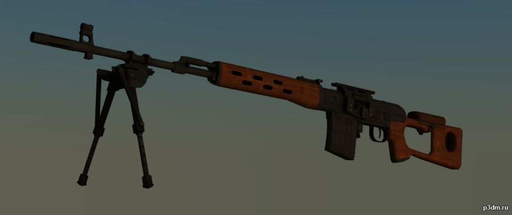 Снайперская Винтовка Драгунова (СВД) / SVD 3D Model