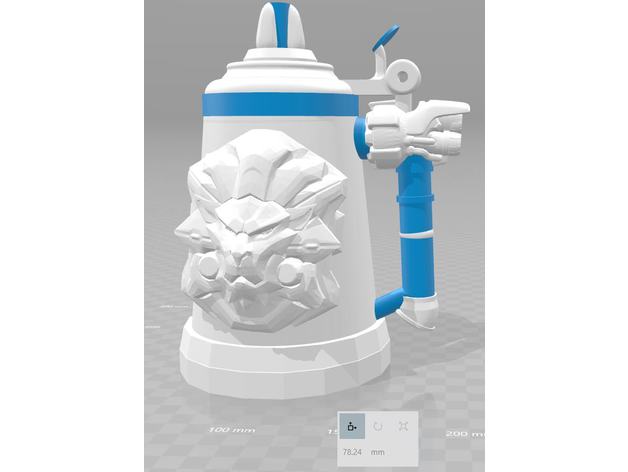 Reinhardt Beer Stein 3D Print Model