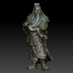 HD Scan Guan Gong 40 Statue – Ready Print 3D Model