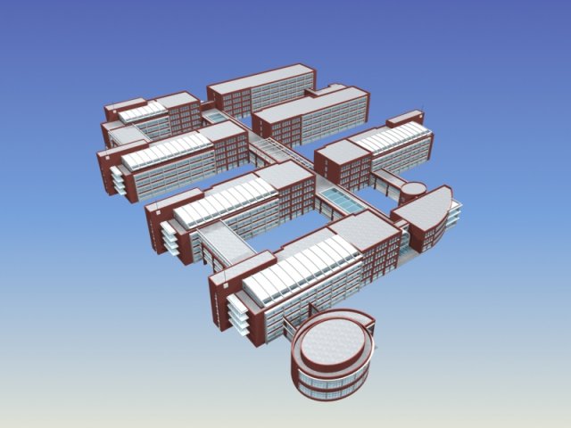 School building 099 3D Model