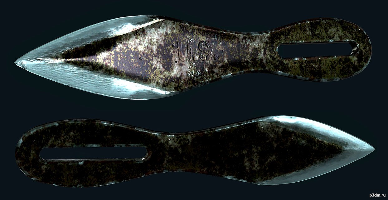 COD:WW2 Phantom Throwing Knife (Lethal) 3D Model