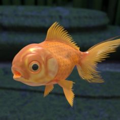 Rigged Goldfish						 Free 3D Model