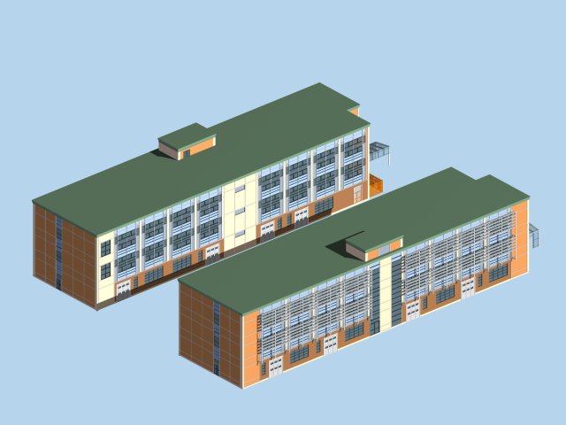 Factory building 046 3D Model