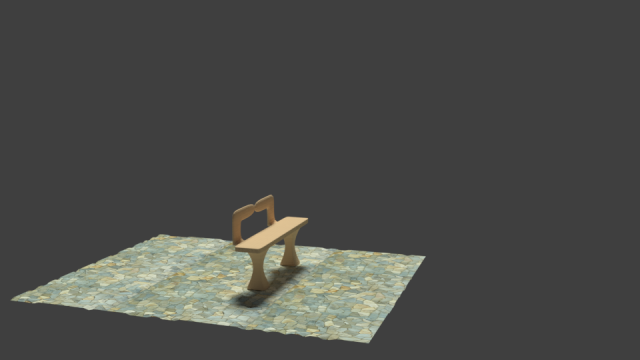 Realistic bench 3D Model