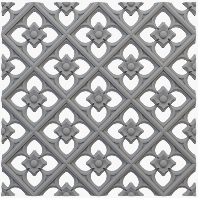Gothic pattern cnc 3D Model