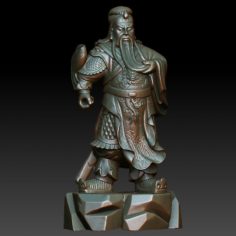 HD Scan Buddha Guan Gong 13 Statue – Ready Print 3D Model