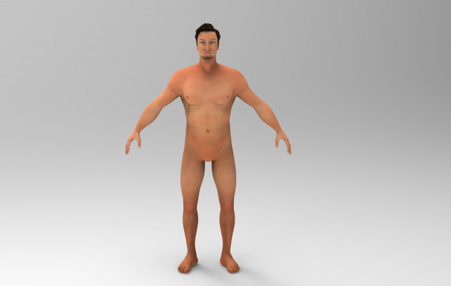Peasant man 3D Model