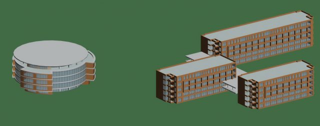 School building 001 3D Model