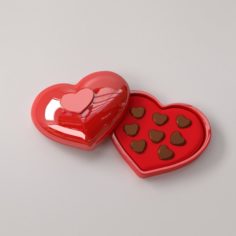 Heart Chocolate Box 3D Model