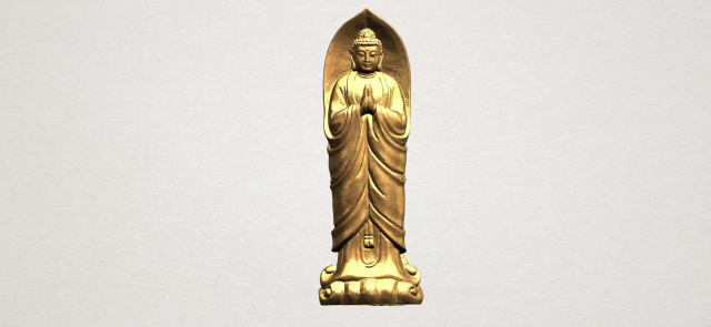Gautama Buddha Standing 04 3D Model