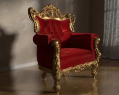 Baroque chair 3D Model