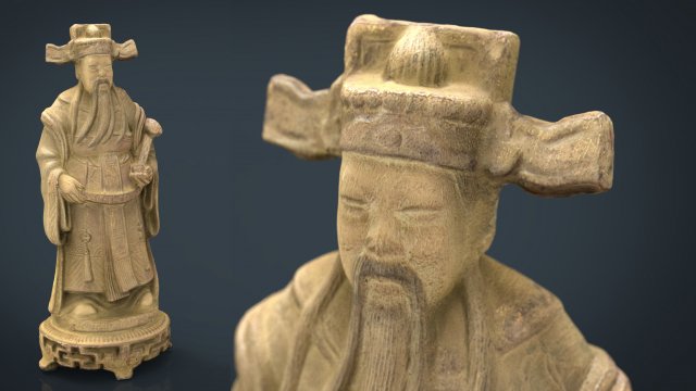 Ancient Chinese Sculpture 3D Model