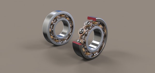 Radial ball bearing Free 3D Model