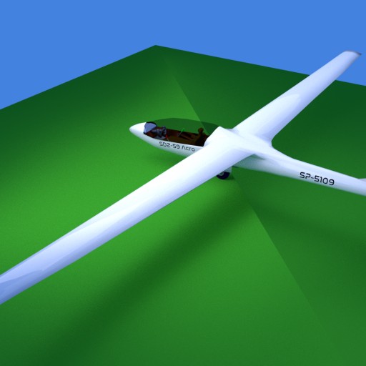 SDZ-59 Acro glider						 Free 3D Model