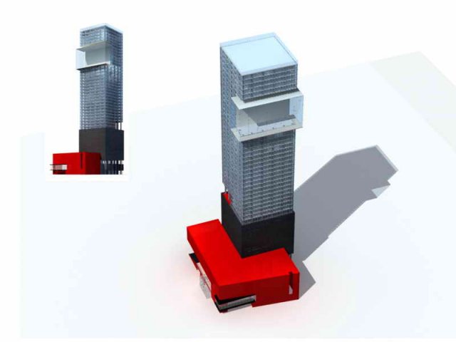 Large City Commercial Street office building design – 140 3D Model