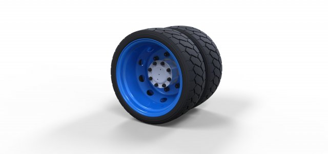 Low profile double wheel 3D Model