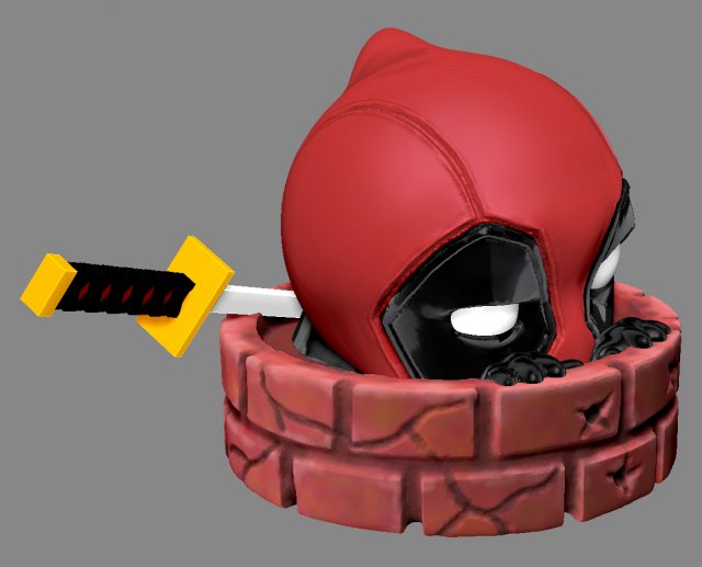Deadpool Peeking 3D Model