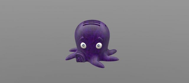 Octopus original stand for micro sd sd card 3D Model