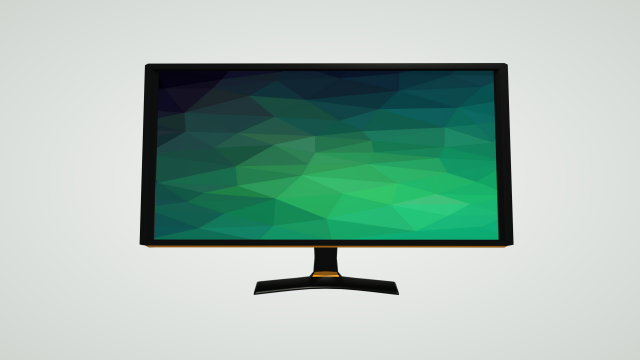 Low Poly Modern Monitor 3D Model