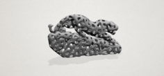 Leopard in Voronoi shape 3D Model