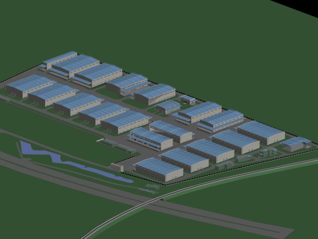 Factory building 001 3D Model