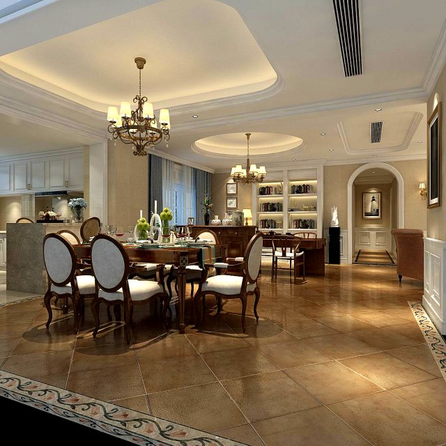 Family – kitchen – restaurant 04 3D Model