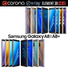 Samsung Galaxy A8 and A8 PLUS COLLECTION 3D Model