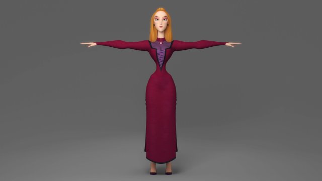 Cartoon woman 3D Model