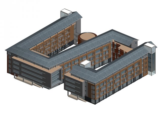 School building 009 3D Model