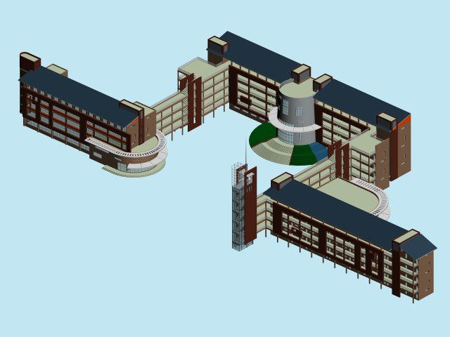 School building 154 3D Model