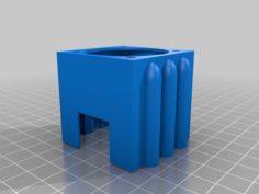 Anycubic I3 Mega X axis Fan stepper fan mount with heat sink clearance 3D Print Model